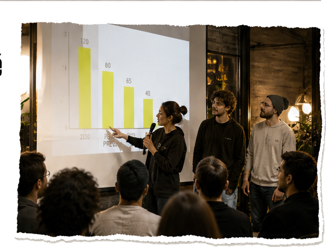 Pitch final devant le public